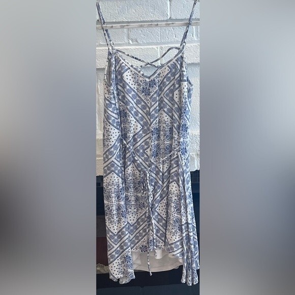 American Rag Dress Bandana Dress Spaghetti strap blue & white Size Small - Picture 9 of 9